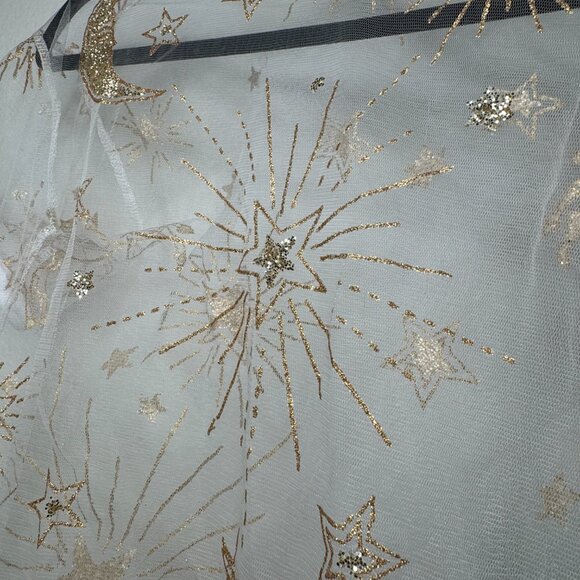Rebel Violet Sheer White mesh and Gold cover up - Picture 3 of 4